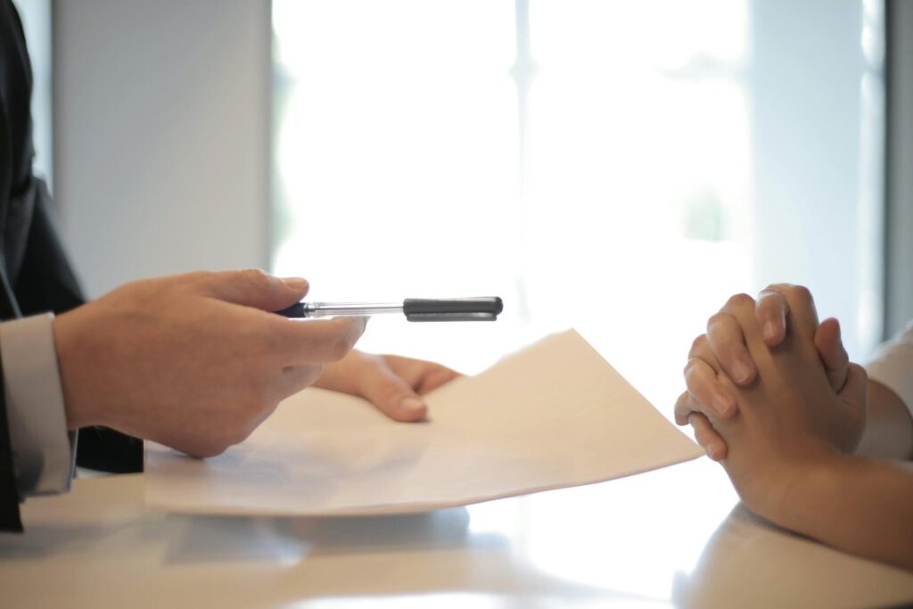 Business handshake closing a deal